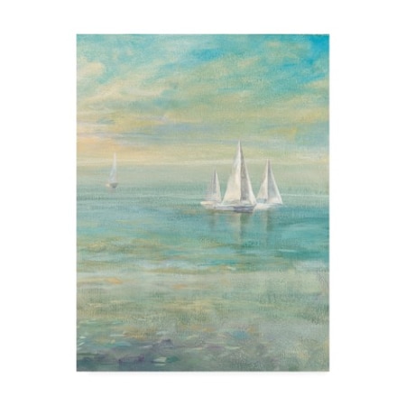 Danhui Nai 'Sunrise Sailboats Ii' Canvas Art,35x47